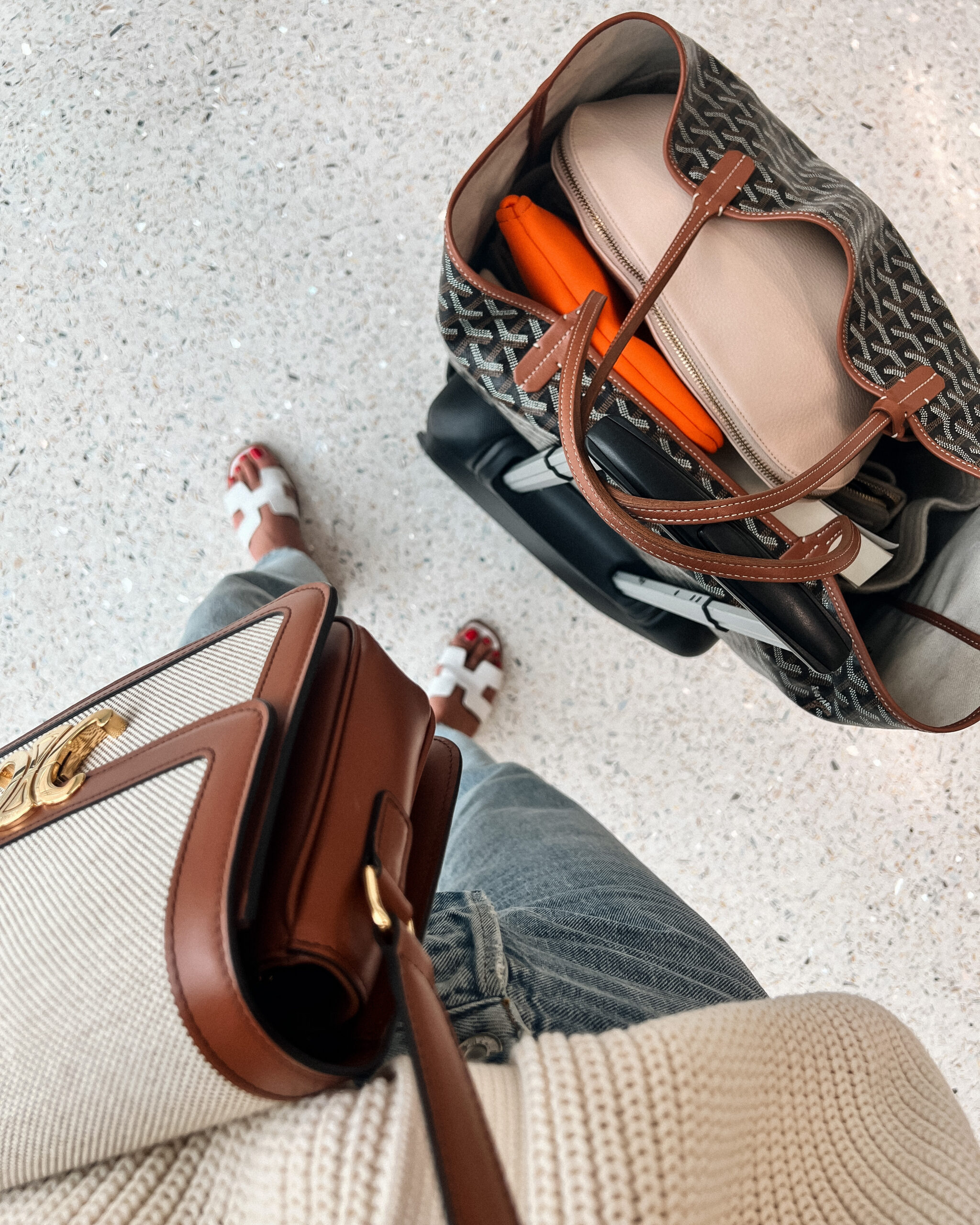 Fashion Jackson Travel Outfit Goyard Tote, Celine Triomphe Bag Fashion Jackson Travel Outfit Goyard Tote, Celine Triomphe Bag