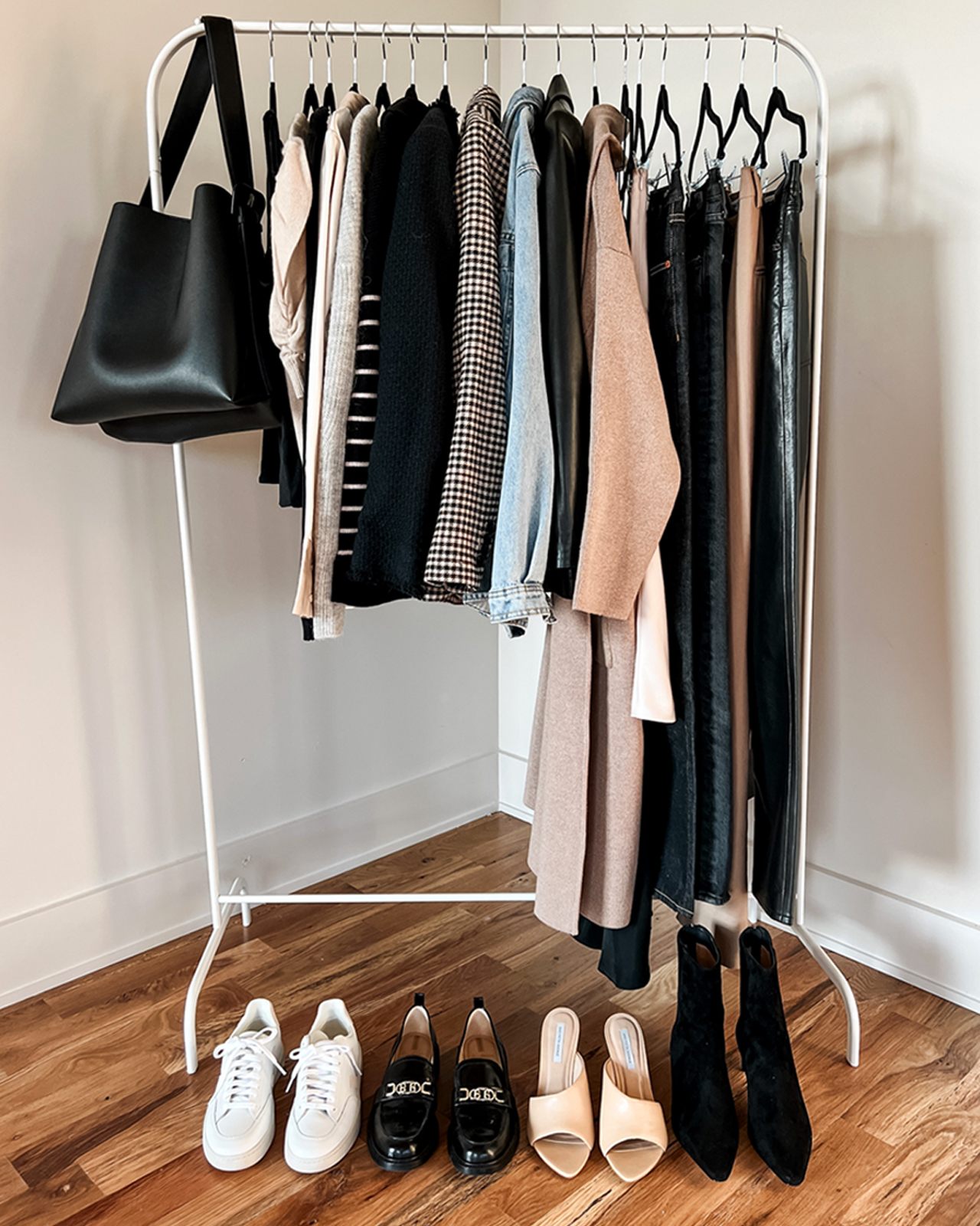 fall capsule clothing rack