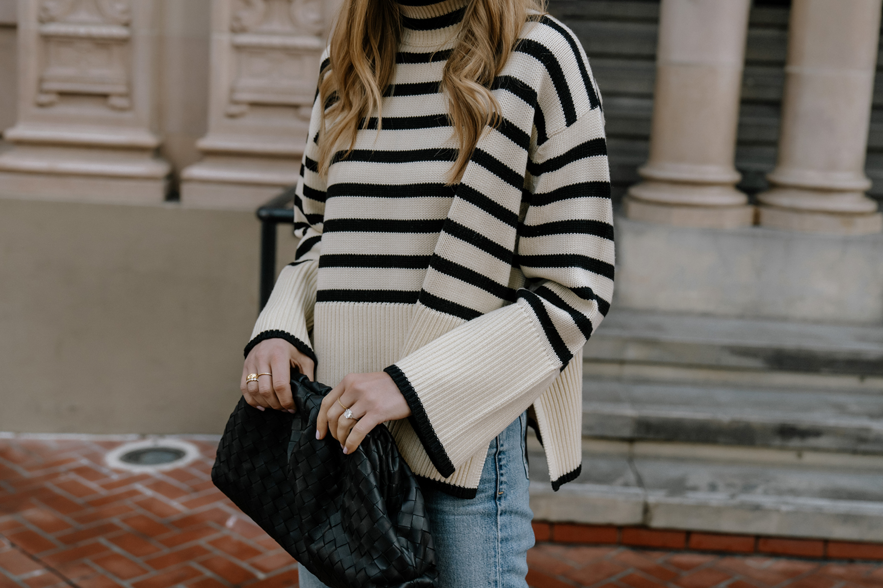 Fashion Jackson Wearing Toteme Striped Sweater Oversized Sweater Outfits Bottega Veneta Pouch Black Toteme Signature Striped Sweater Review Fashion Jackson Wearing Toteme Striped Sweater Oversized Sweater Outfits Bottega Veneta Pouch Black Toteme Signature Striped Sweater Review